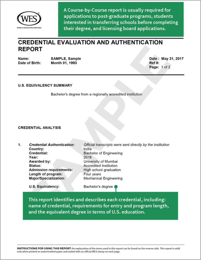 تاییدیه wes ، ارزشیابی مدارک تحصیلی WES کانادا
